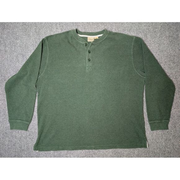 L.L. Bean Men's Long Sleeve Thermal Shirt Size Extra Large Regular XL Green - Picture 1 of 7